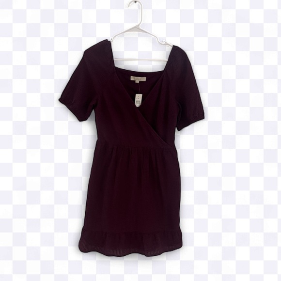NWT LOFT Maroon Dress - Picture 1 of 8